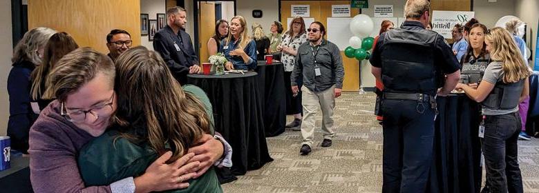 Photo of Health District employees and community partners attending the thirtieth anniversary open house at the 120 Bristlecone building